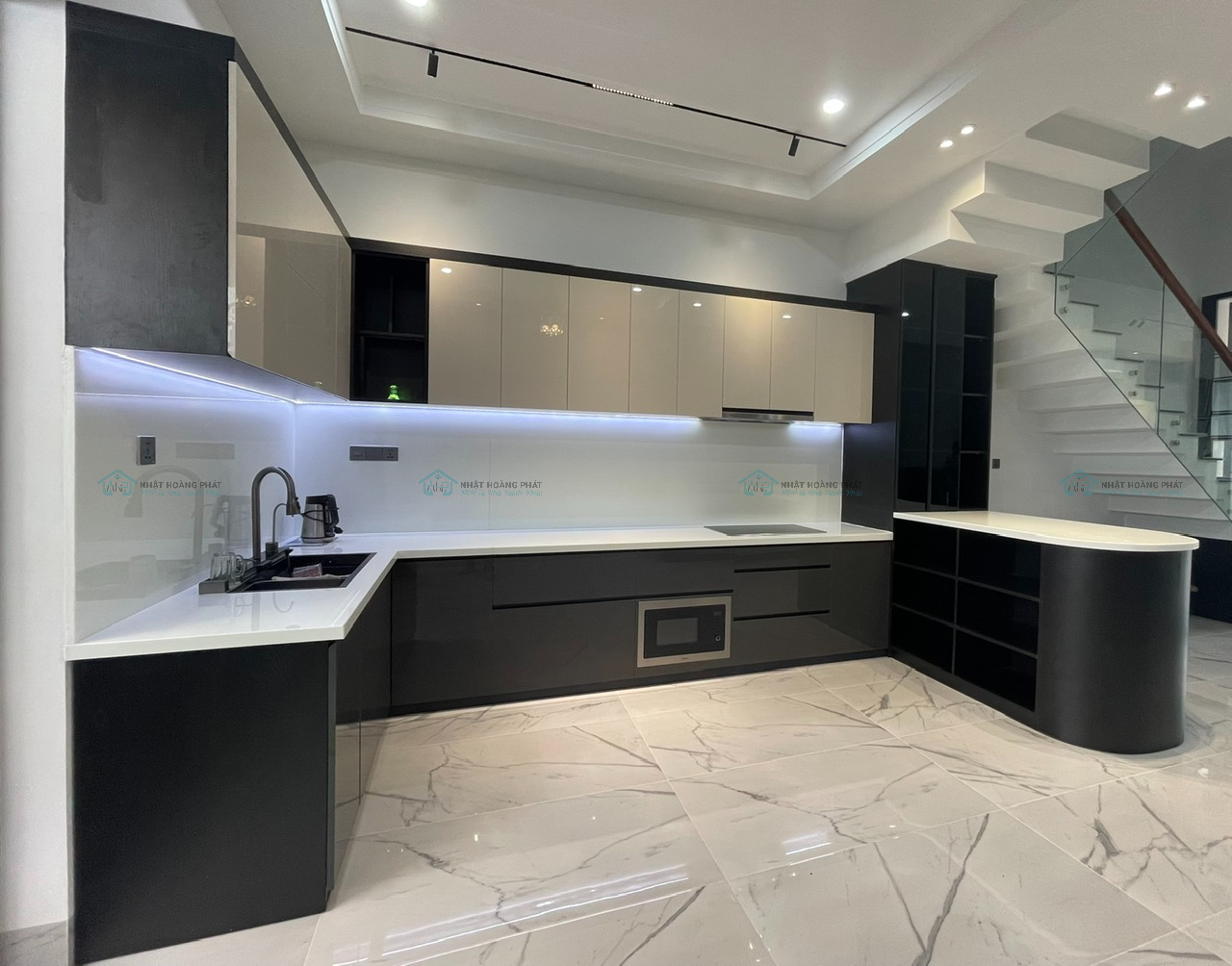 Tủ bếp Acrylic cao cấp TB.NHP.Acr 002