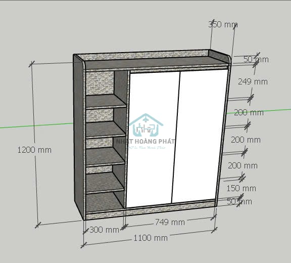 Tủ giày dép gỗ công nghiệp - MDF chống ẩm phủ Melamine