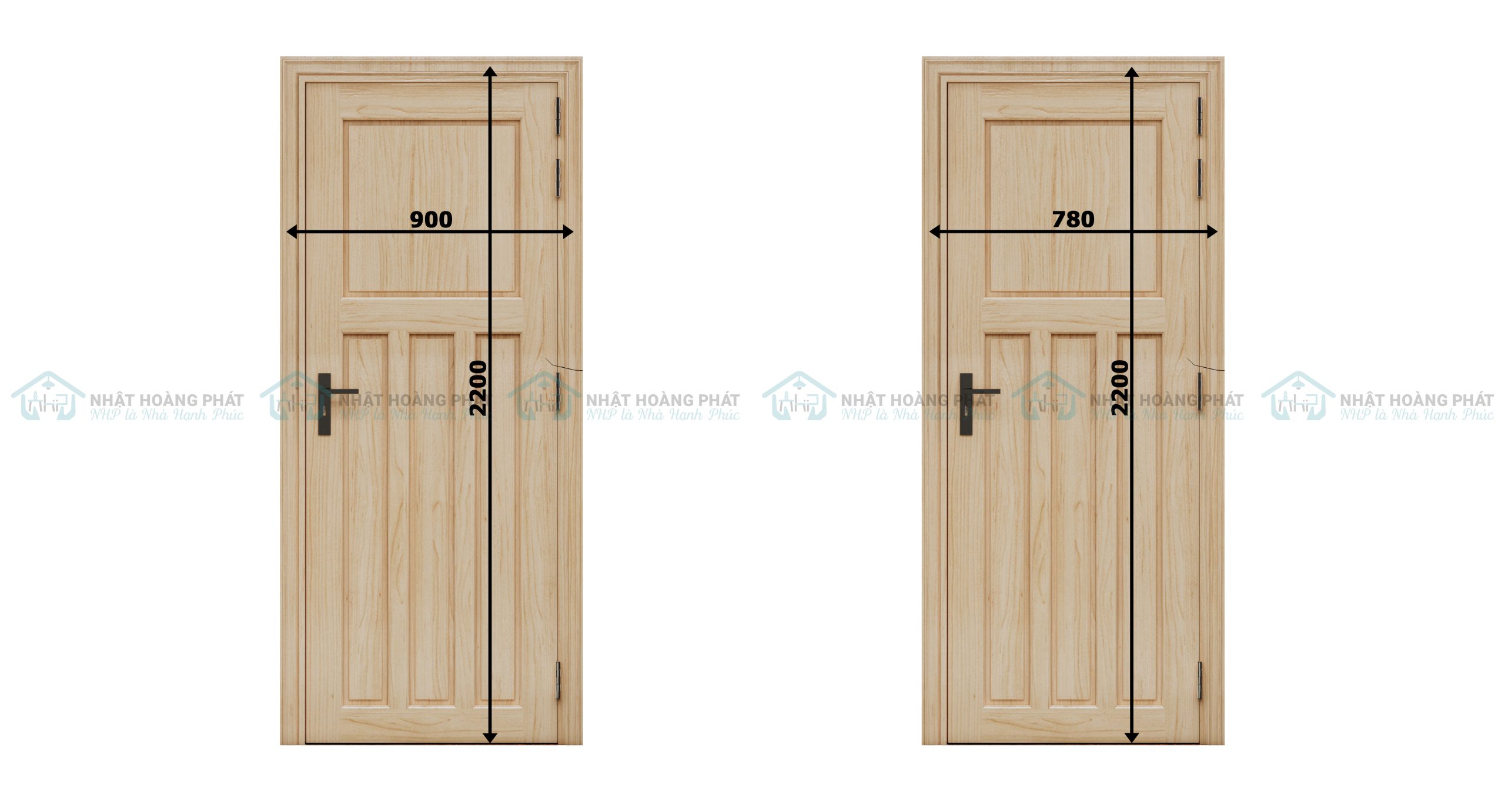 kích thước cửa gỗ dẻ gai