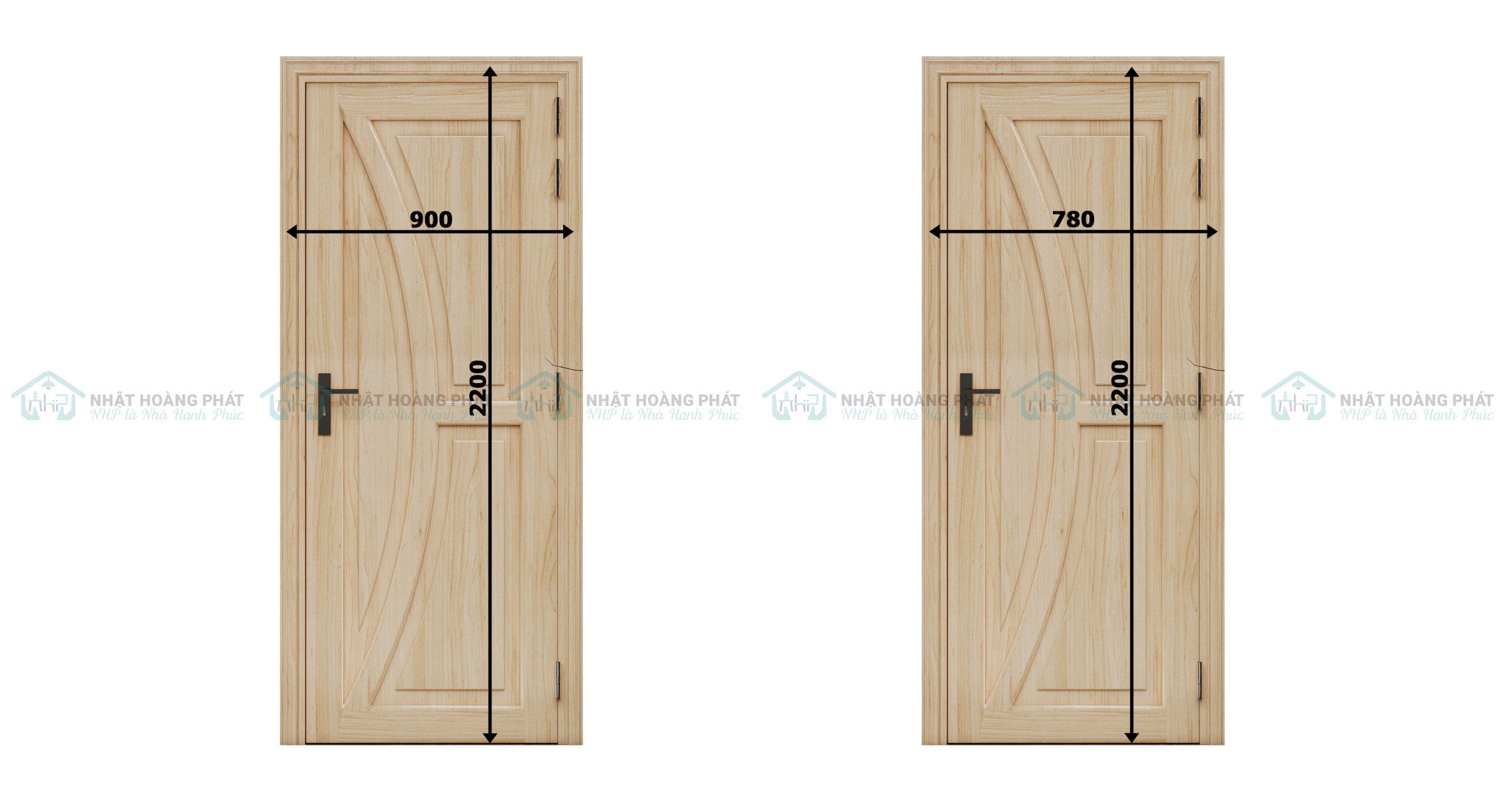 kích thước cửa gỗ beech đẹp