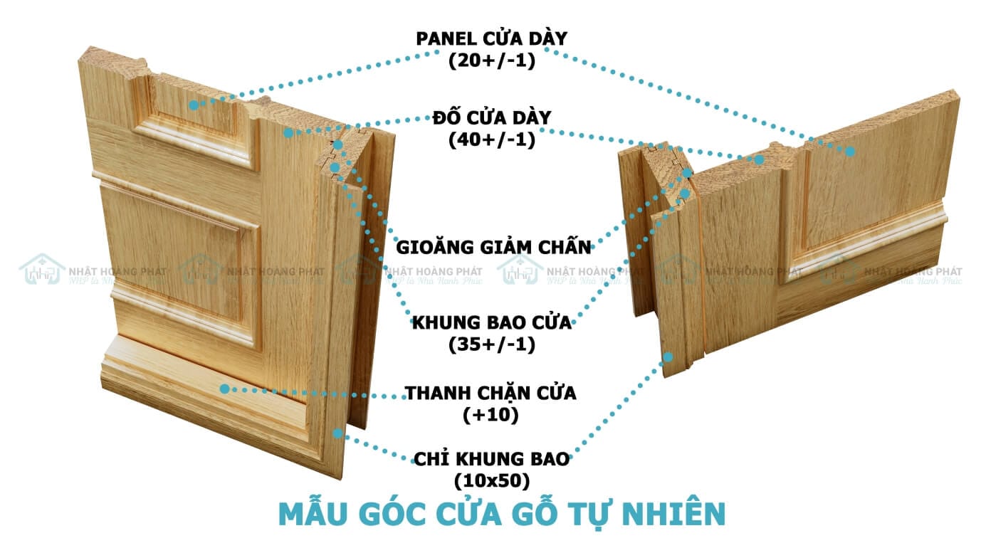 Cửa phòng gỗ Sồi Mỹ