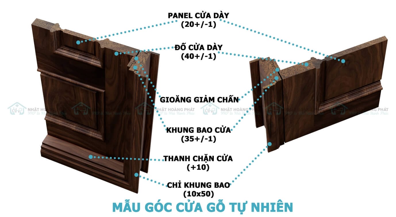 cửa gỗ óc chó tự nhiên
