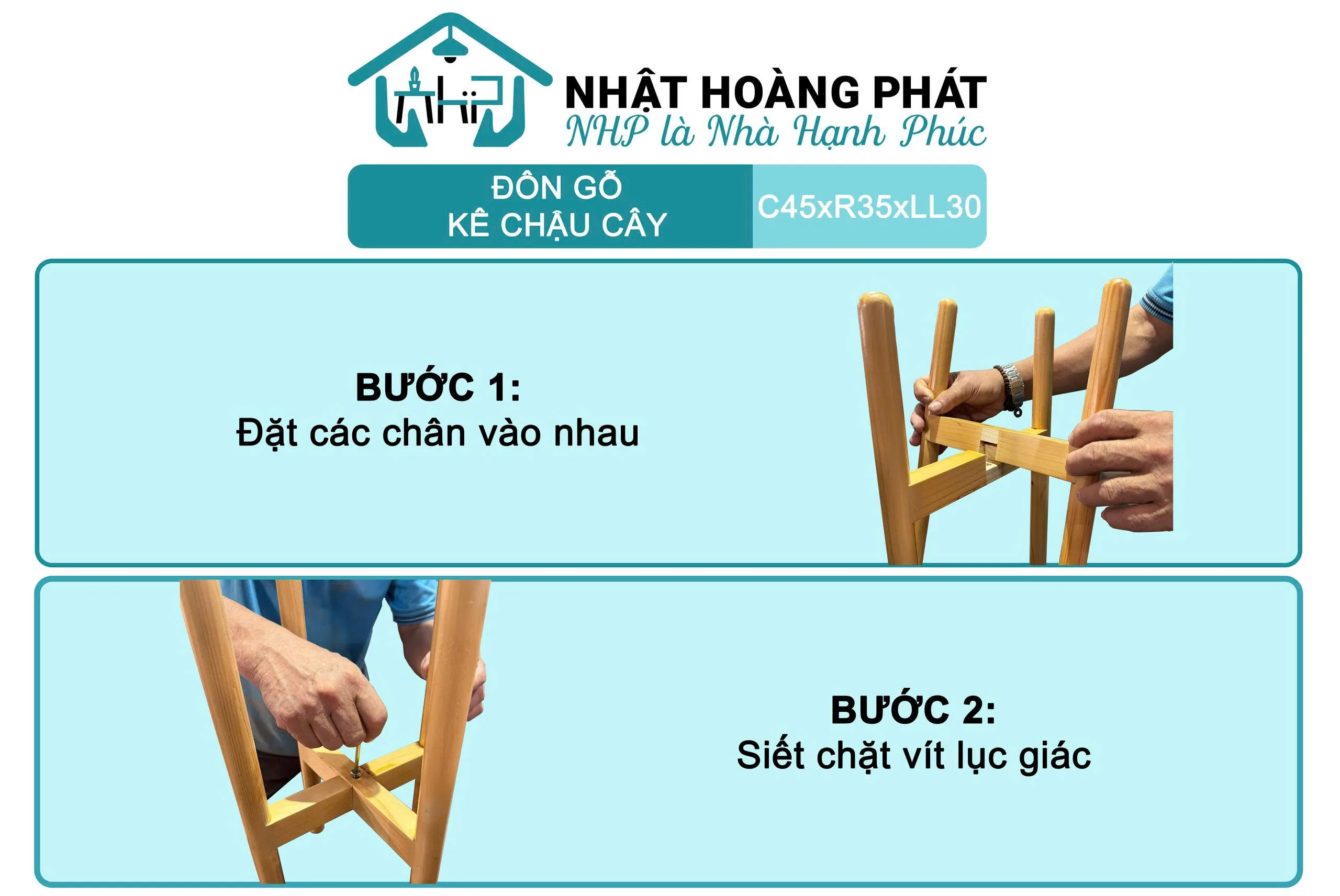 Cách lắp kệ đôn chậu cây