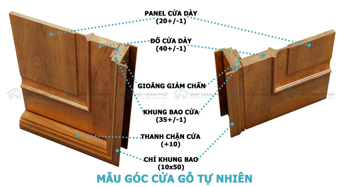 cửa gỗ gõ đỏ bền đẹp