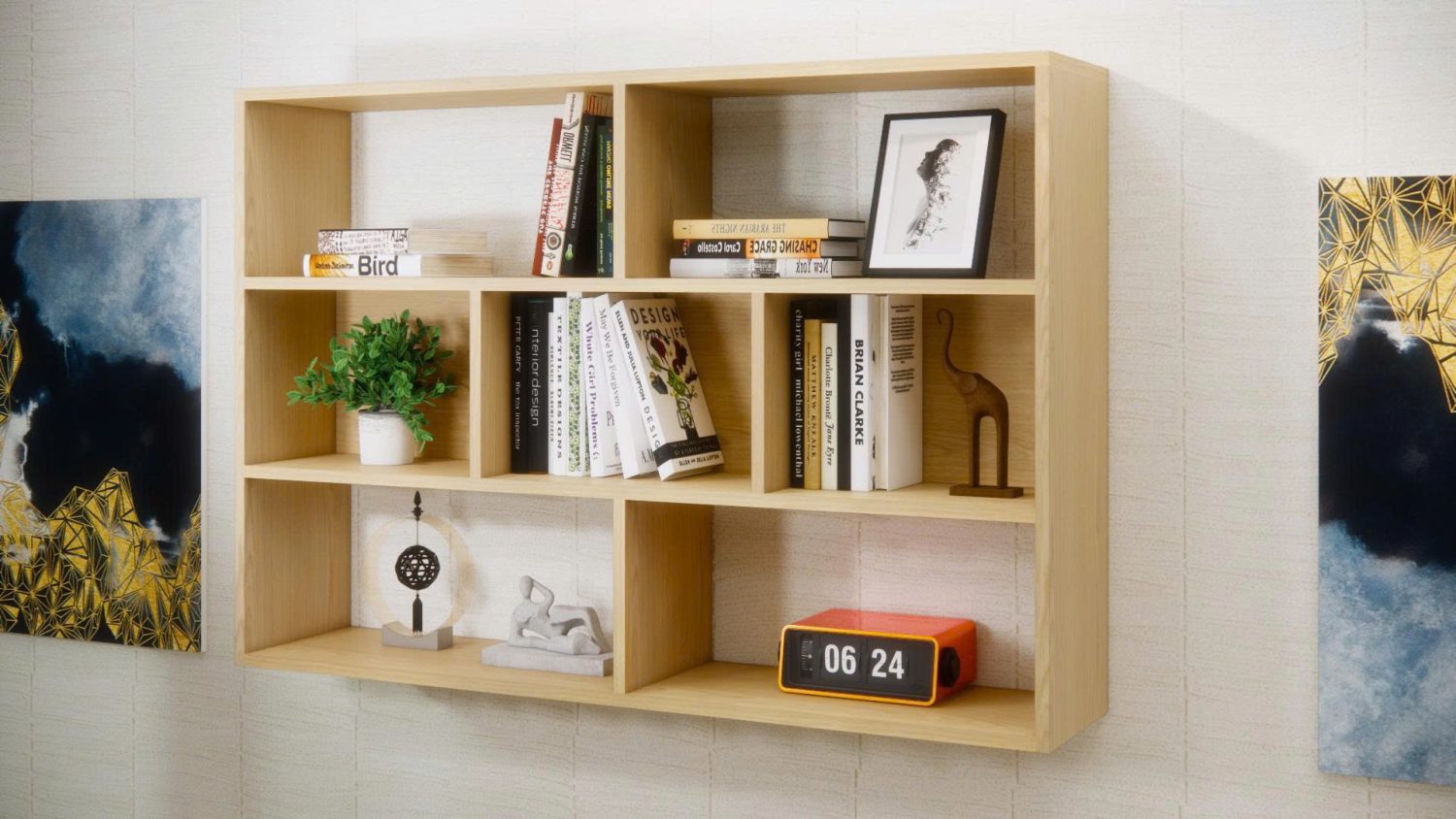 kệ sách melamine treo tường
