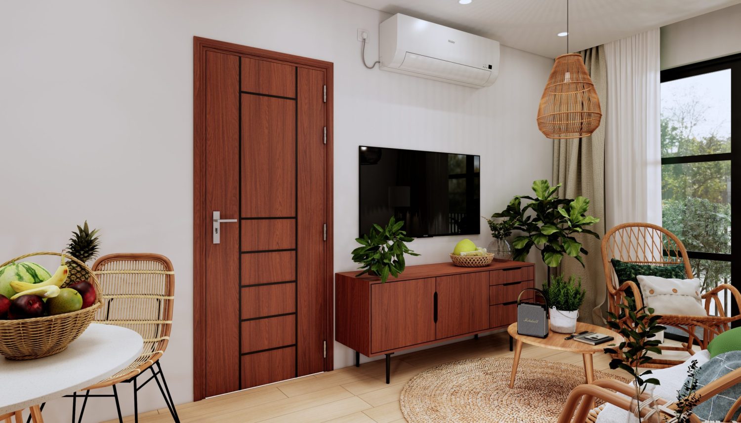 cửa gỗ MDF chống ẩm phủ Melamine