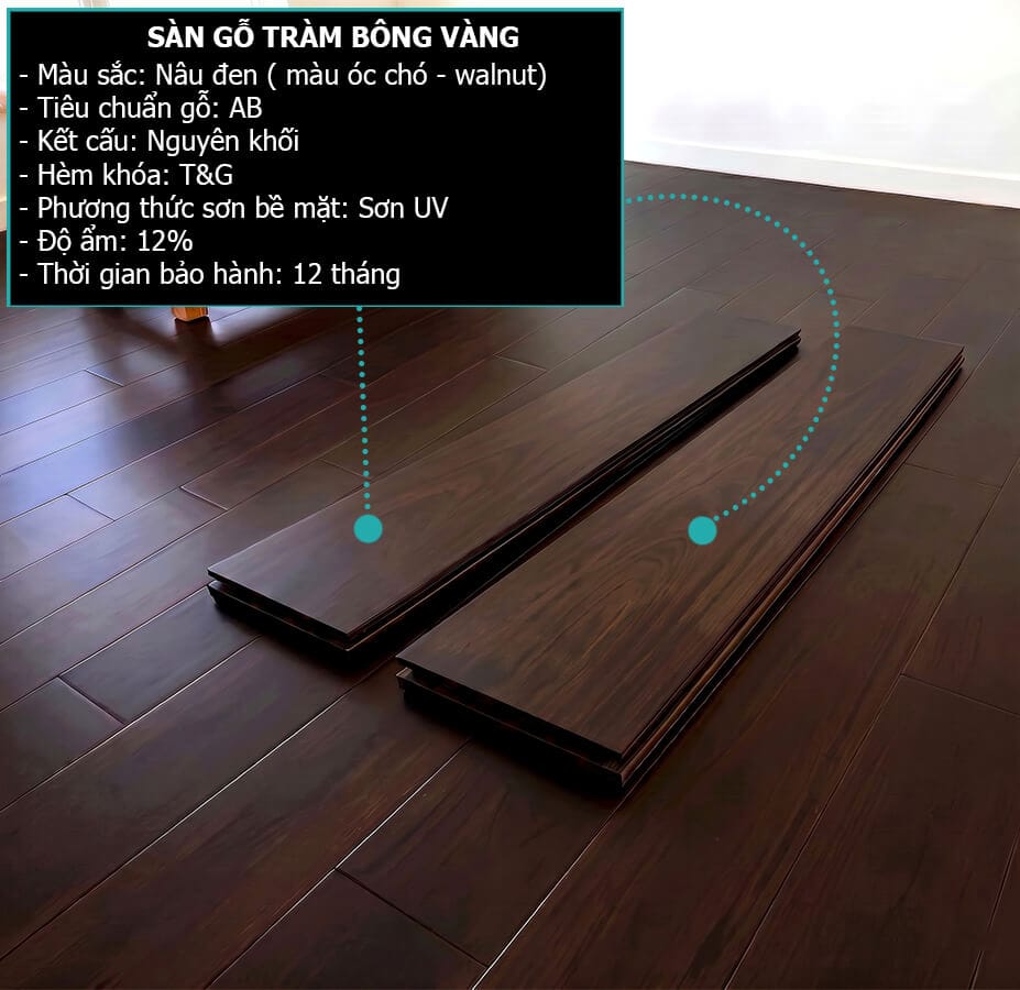sàn gỗ tràm tự nhiên