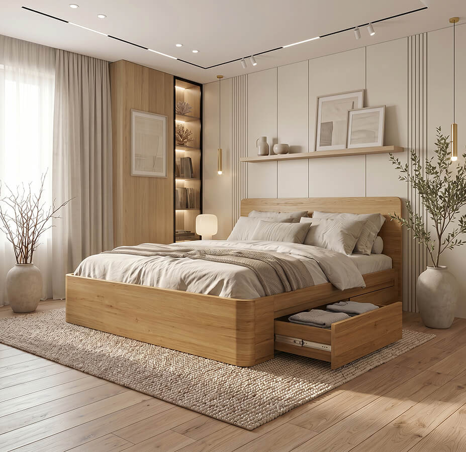 Giường gỗ MDF