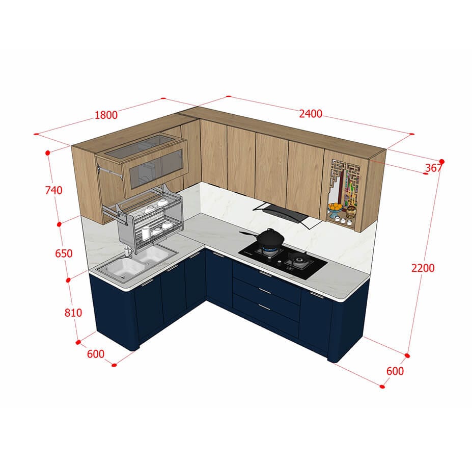 tủ bếp mdf giá xưởng