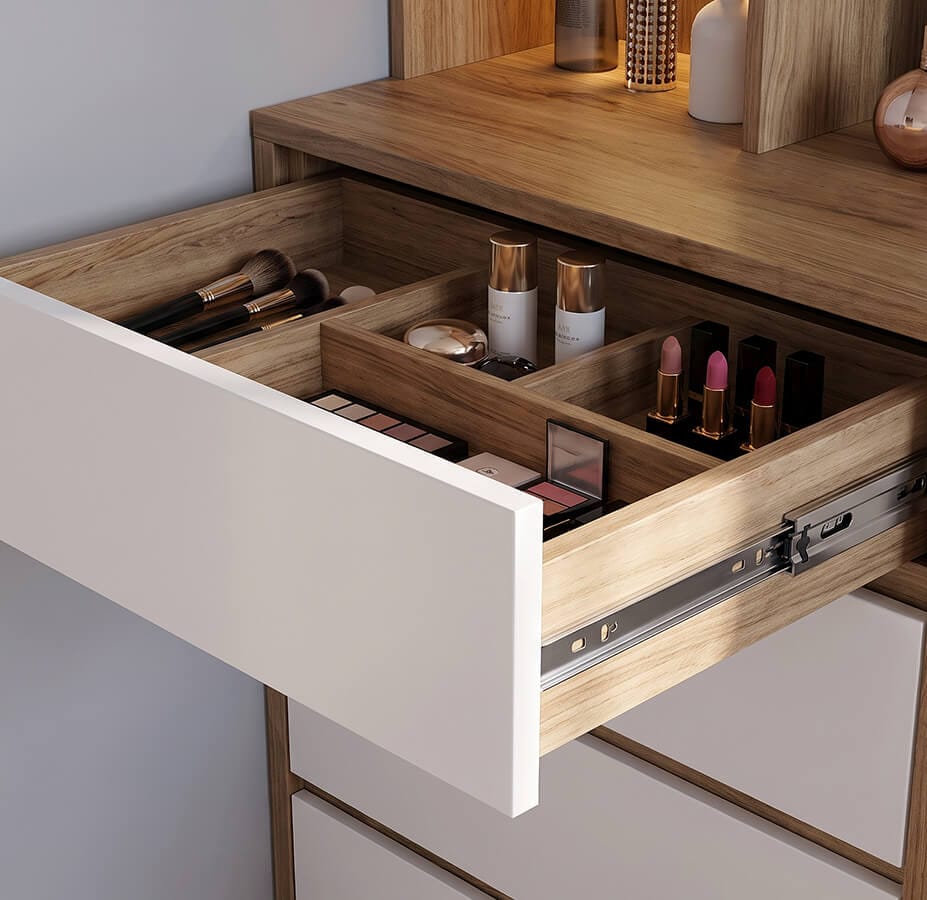 bàn trang điểm mdf cốt xanh