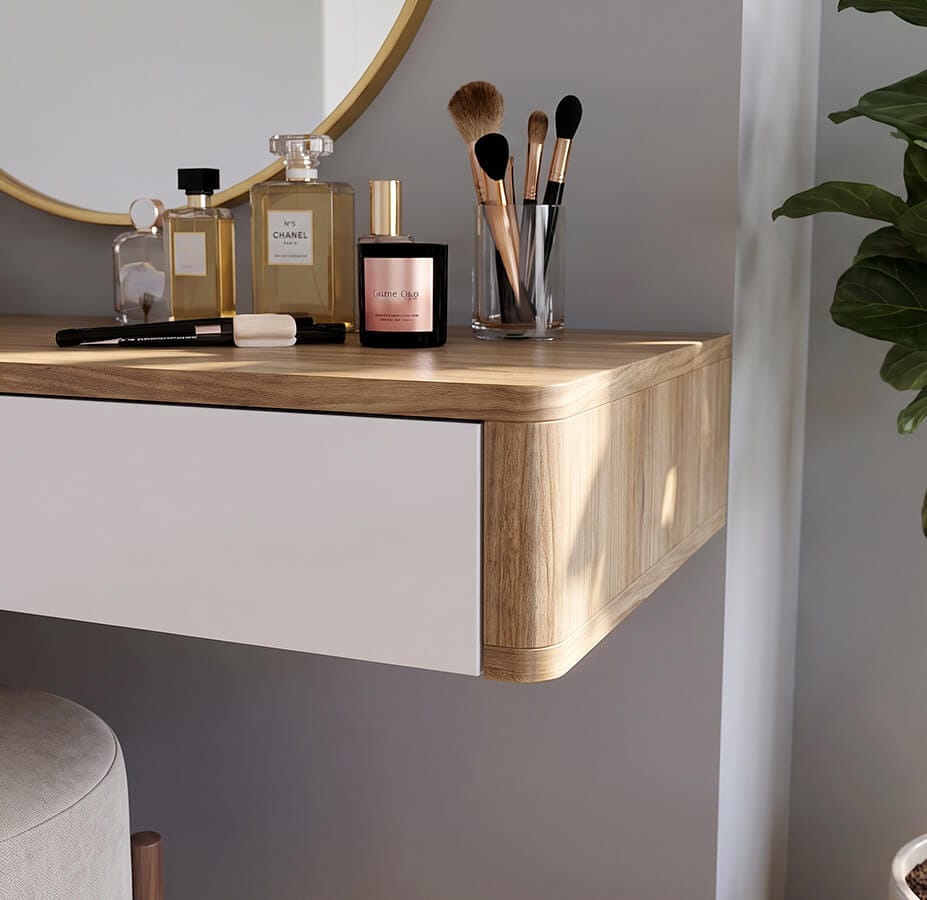 bàn trang điểm mdf cốt xanh
