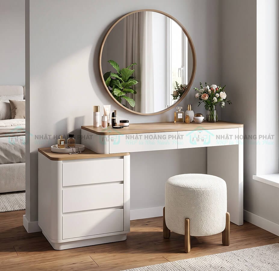 Bàn trang điểm nhiều ngăn tiện lợi MDF phủ Melamine