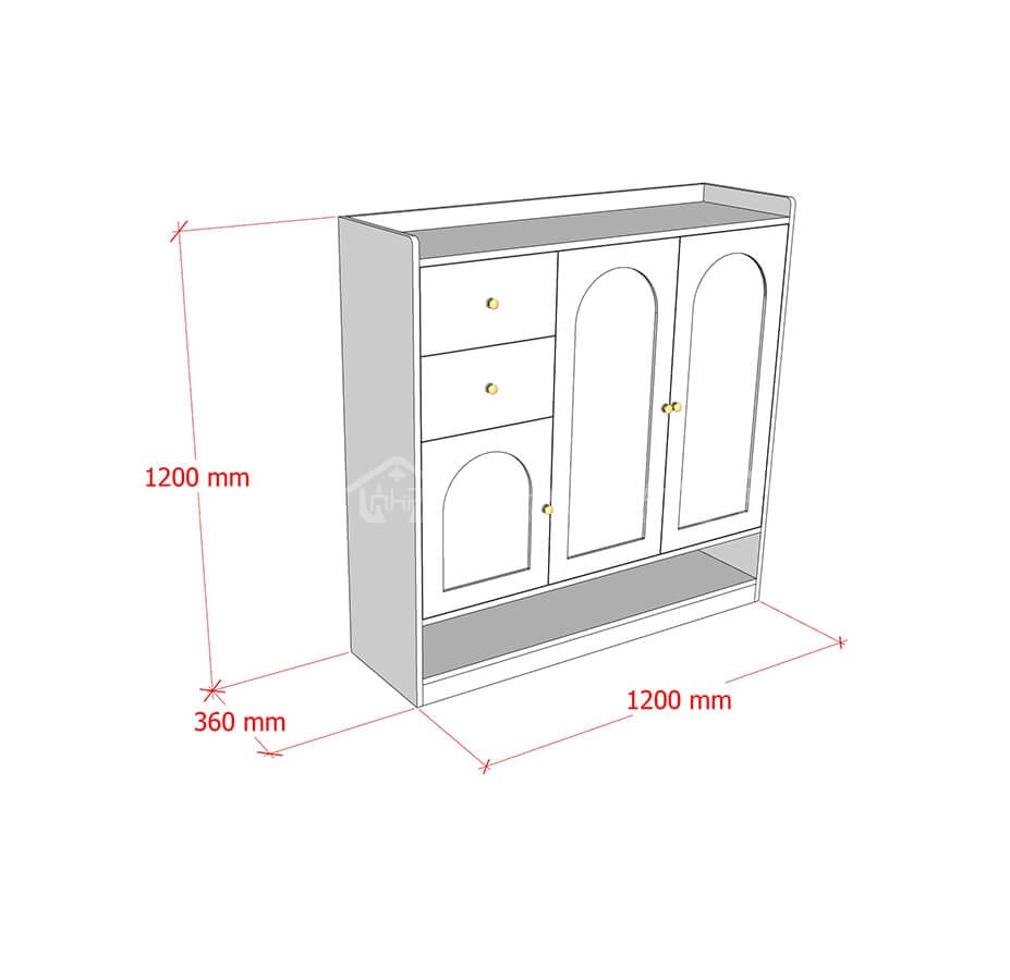 tủ giày mdf hiện đại