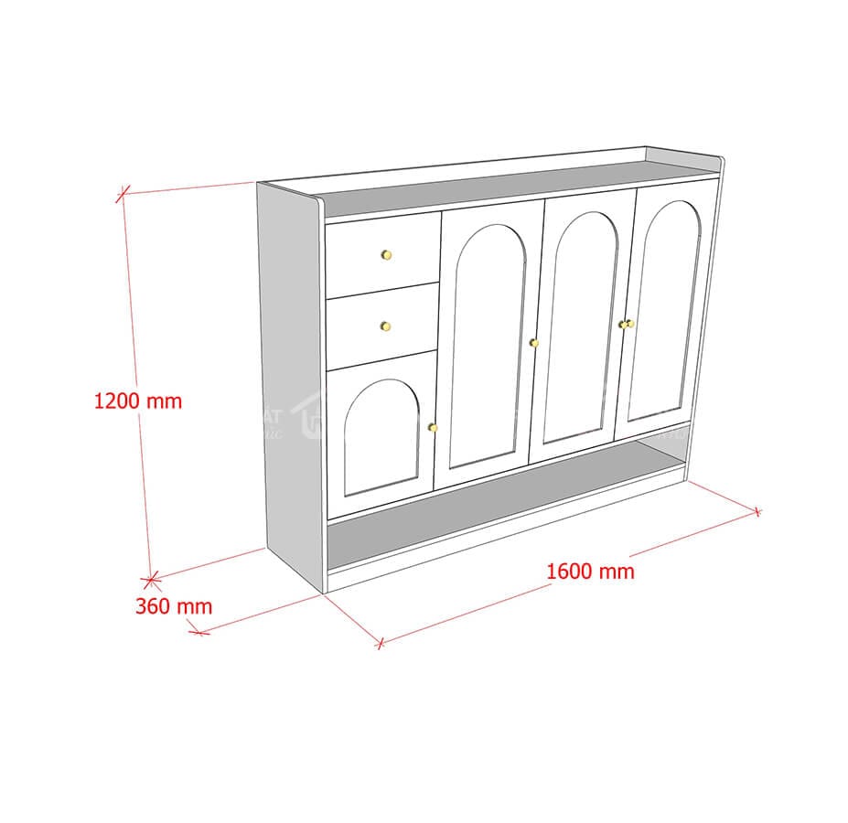tủ giày mdf hiện đại